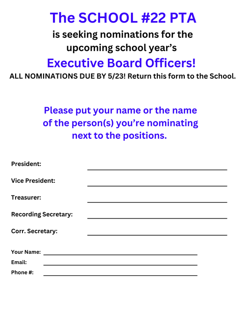 Nomination flyer